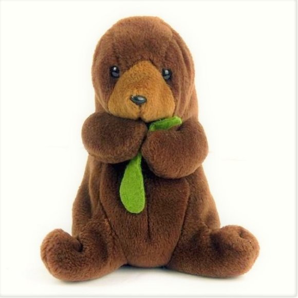 Retired Vintage plush Ty Beanie Baby Babies Seaweed The Otter 4080 toy sea 1995! - Picture 4 of 5
